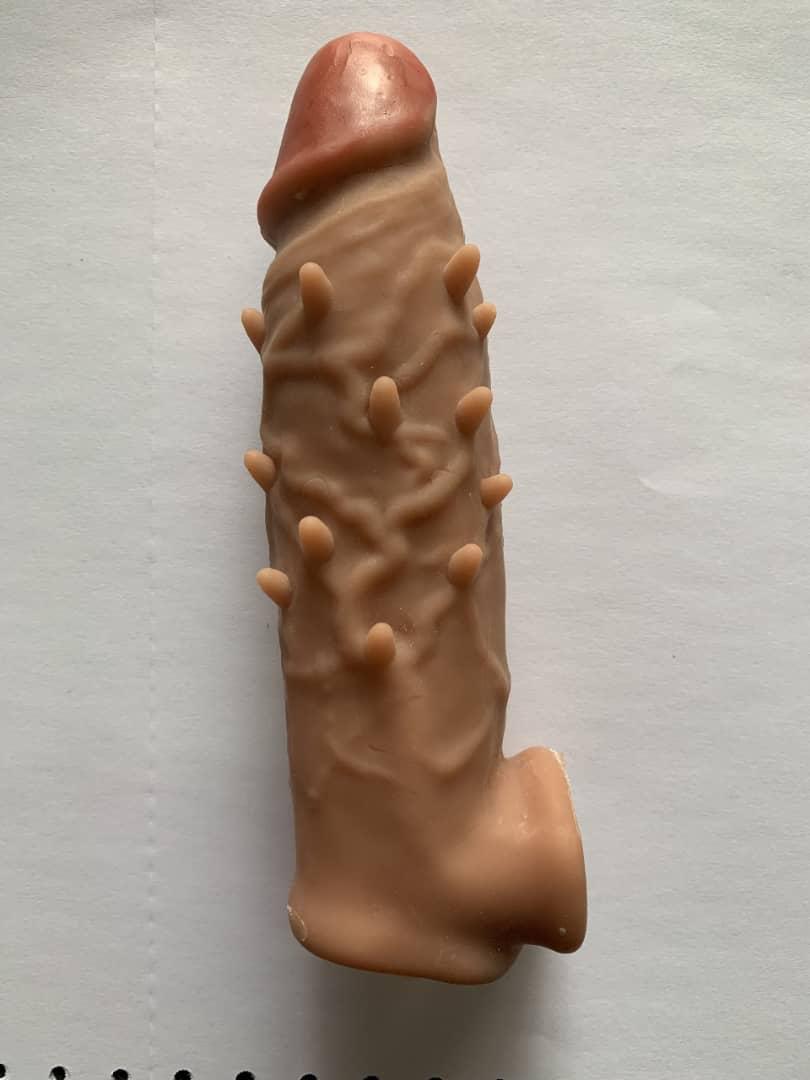 6 Inch BT dotted condom with reusable man condom