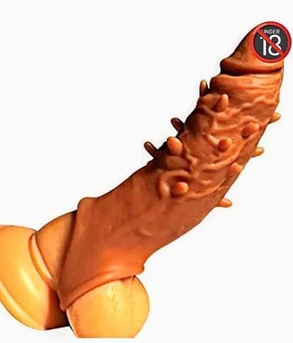6 Inch BT dotted condom with reusable man condom
