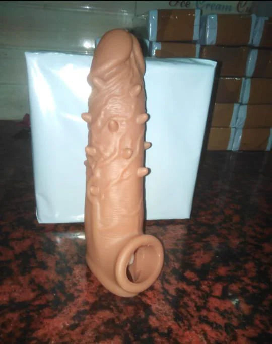 6 Inch BT dotted condom with reusable man condom